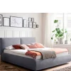 Discount Wohnen Blaues Polsterbett komplett mit Matratzen TTF - Sunset