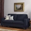 Online Wohnen Blaues Retrosofa 190 cm breit - Camiri
