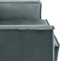 Hot Wohnen Blaugraue Couch aus Samtvelours - Lymeca