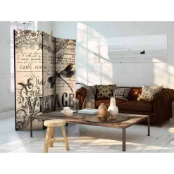 Clearance Wohnen Blickdichter Paravent mit Vintage Motiv - Havanna