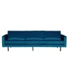 Hot Wohnen Blue Velvet Sofa 3-Sitzer Cumagon im Retrostil