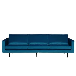 Hot Wohnen Blue Velvet Sofa 3-Sitzer Cumagon im Retrostil