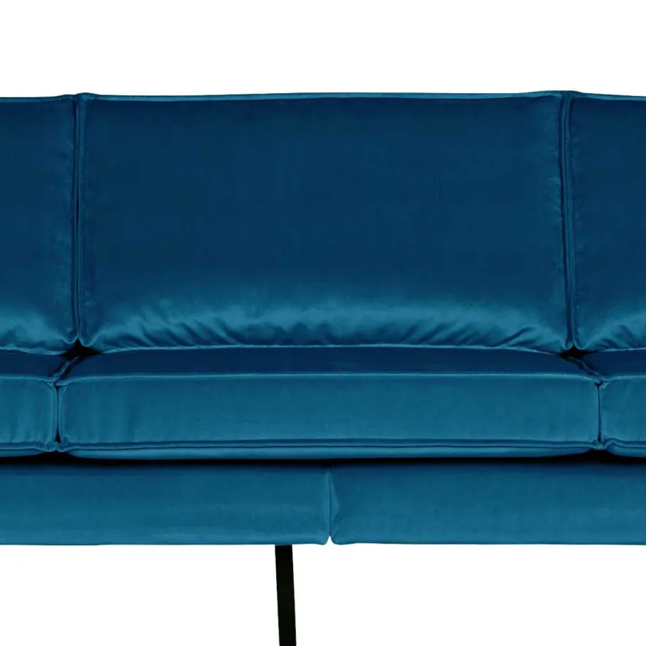 Hot Wohnen Blue Velvet Sofa 3-Sitzer Cumagon im Retrostil