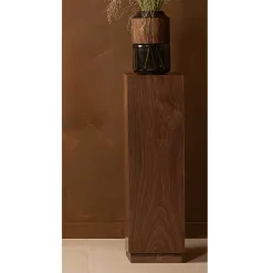 New Wohnen Blumensäule in Nussbaum Braun mit Furnier - Electra