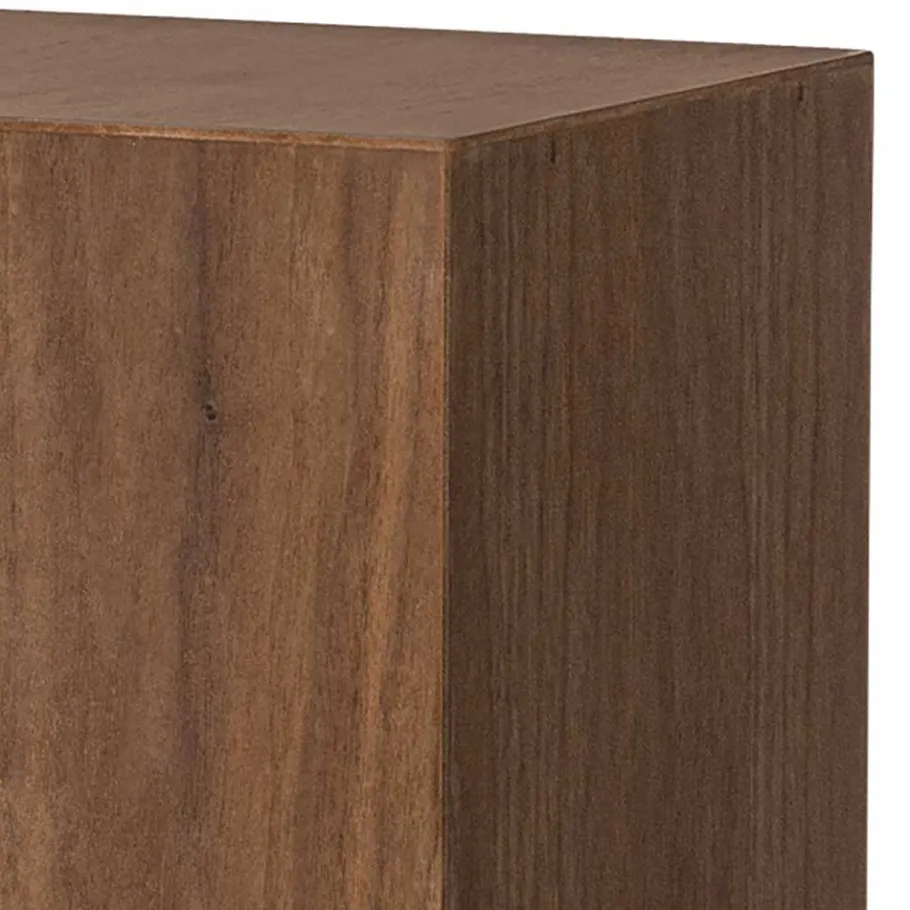 New Wohnen Blumensäule in Nussbaum Braun mit Furnier - Electra