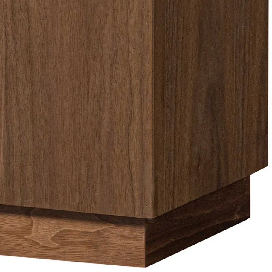 New Wohnen Blumensäule in Nussbaum Braun mit Furnier - Electra