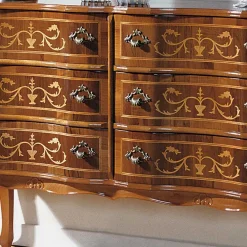 Clearance Wohnen Bodenfreie Kommode mit 6 Schubladen Agosto im Barock Stil