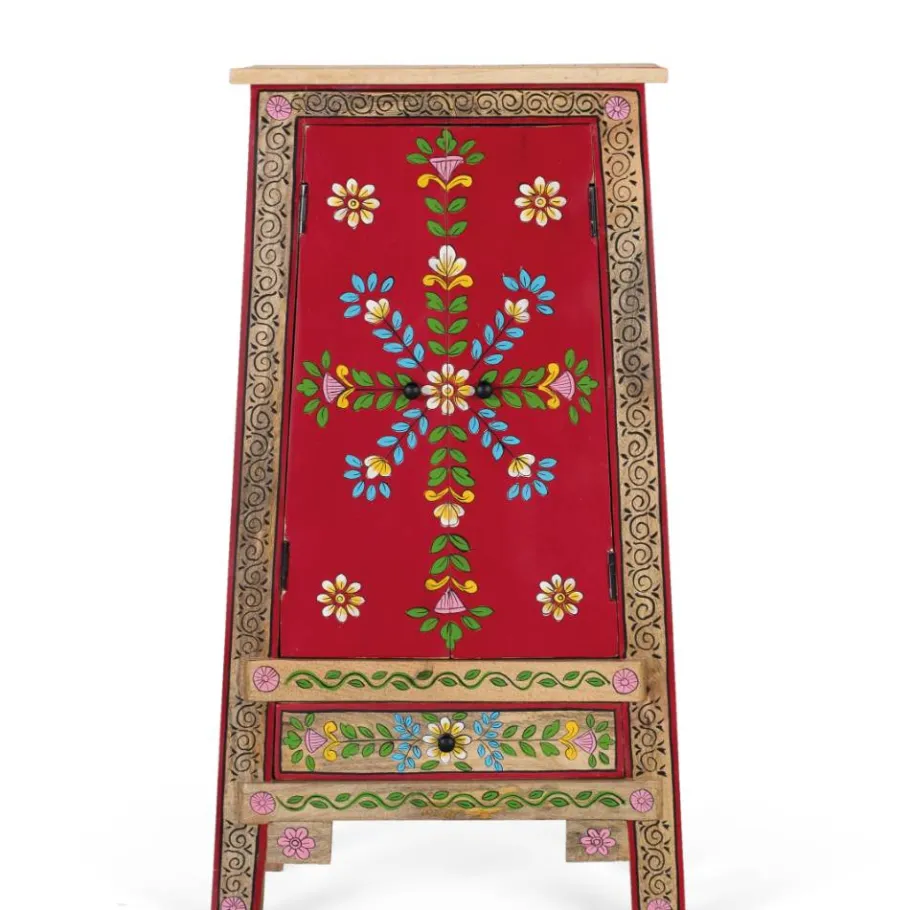 Best Wohnen Boho Kommode mit Blumen Dekor im Folklore Style - Gionala