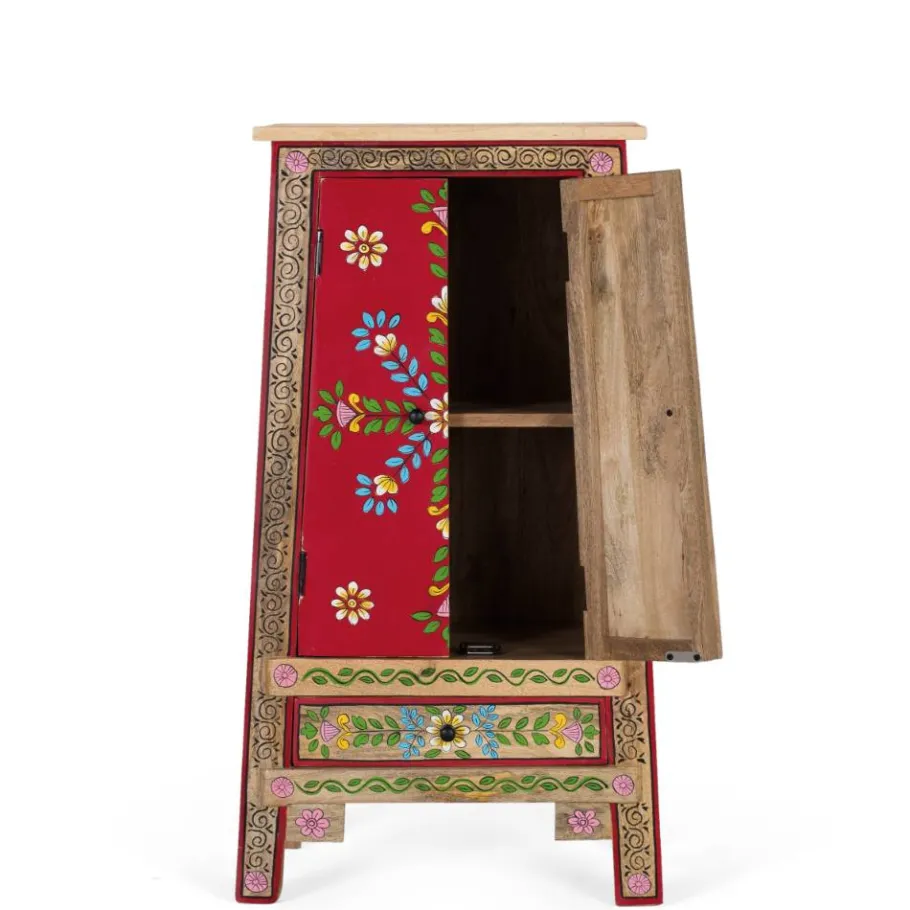 Best Wohnen Boho Kommode mit Blumen Dekor im Folklore Style - Gionala