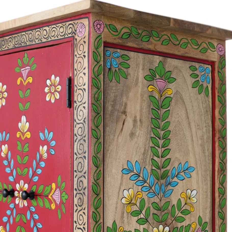 Best Wohnen Boho Kommode mit Blumen Dekor im Folklore Style - Gionala