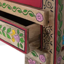 Best Wohnen Boho Kommode mit Blumen Dekor im Folklore Style - Gionala