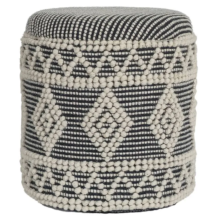 Clearance Wohnen Boho Polsterhocker aus Wolle Webstoff - Fiodor