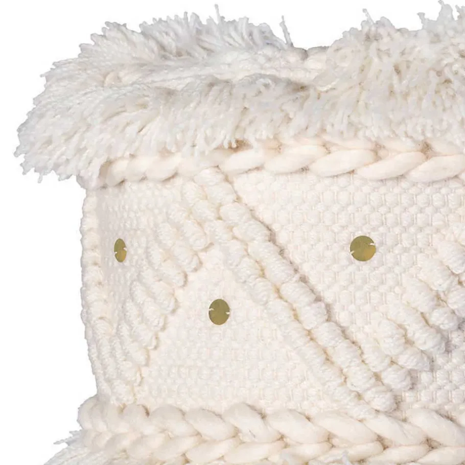 Sale Wohnen Boho Style Hocker in Cremeweiß - Puertos