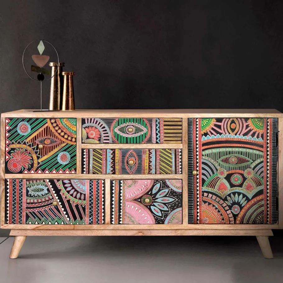 Best Wohnen Boho Style Kommode handbemalt - Winner