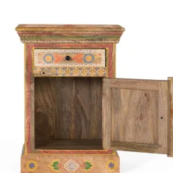 Wohnen Boho Style Nachtschrank aus Mangoholz - Klapan
