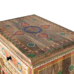 Wohnen Boho Style Nachtschrank aus Mangoholz - Klapan