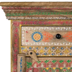 Wohnen Boho Style Nachtschrank aus Mangoholz - Klapan