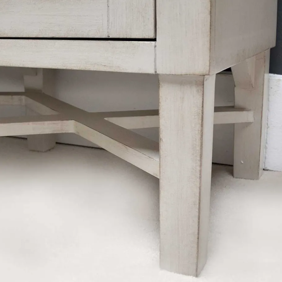 Best Wohnen Boho Türen-Kommode in Antikweiß - Anice