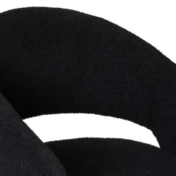Online Wohnen Boucle Armlehnenstuhl in Schwarz - Ivonata (2er Set)