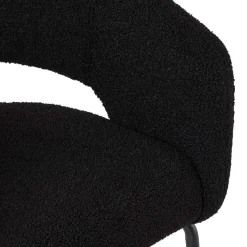 Online Wohnen Boucle Armlehnenstuhl in Schwarz - Ivonata (2er Set)