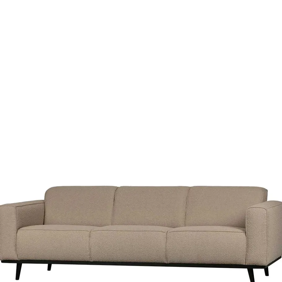 Sale Wohnen Boucle Couch 3er in Beige & Schwarz - Drike