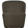 Best Wohnen Boucle Designsessel in Dunkelbraun - Cresp