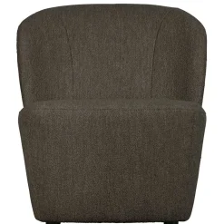 Best Wohnen Boucle Designsessel in Dunkelbraun - Cresp