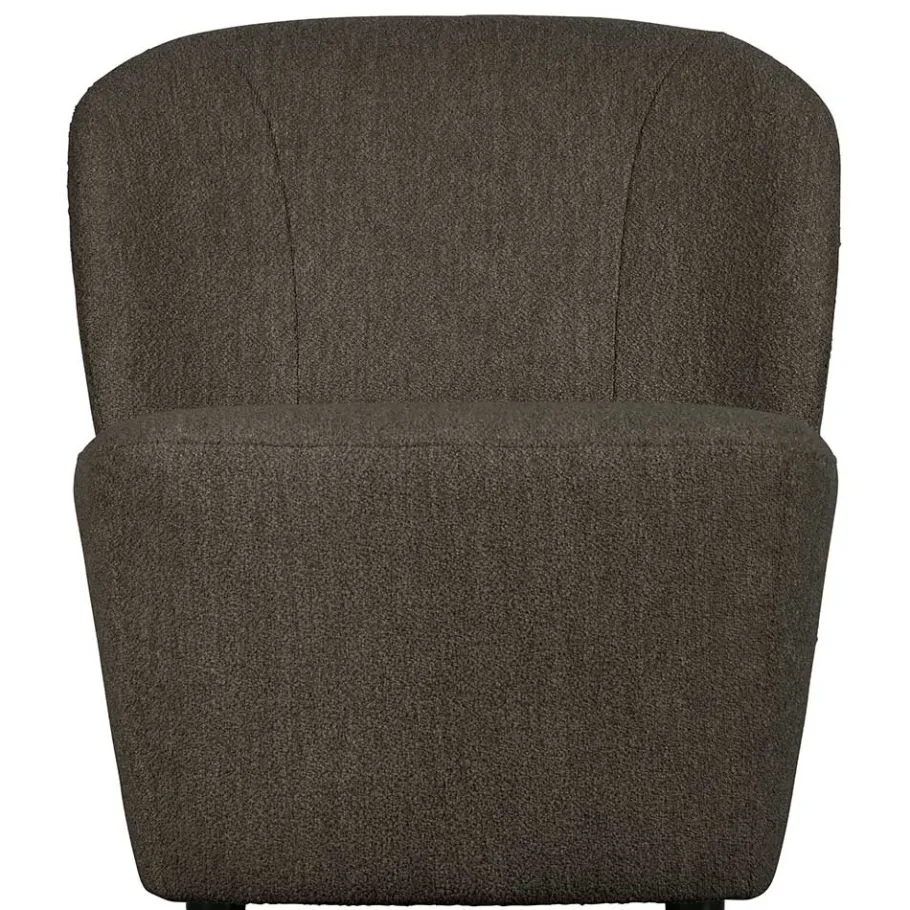 Best Wohnen Boucle Designsessel in Dunkelbraun - Cresp