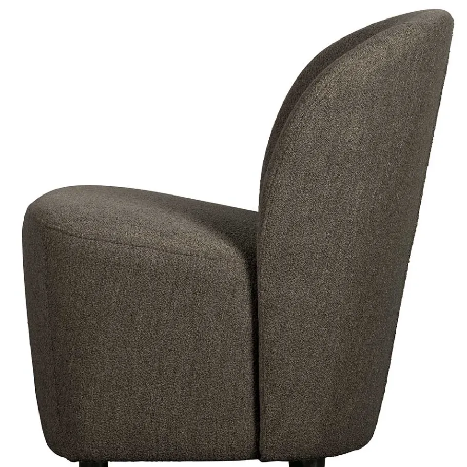 Best Wohnen Boucle Designsessel in Dunkelbraun - Cresp