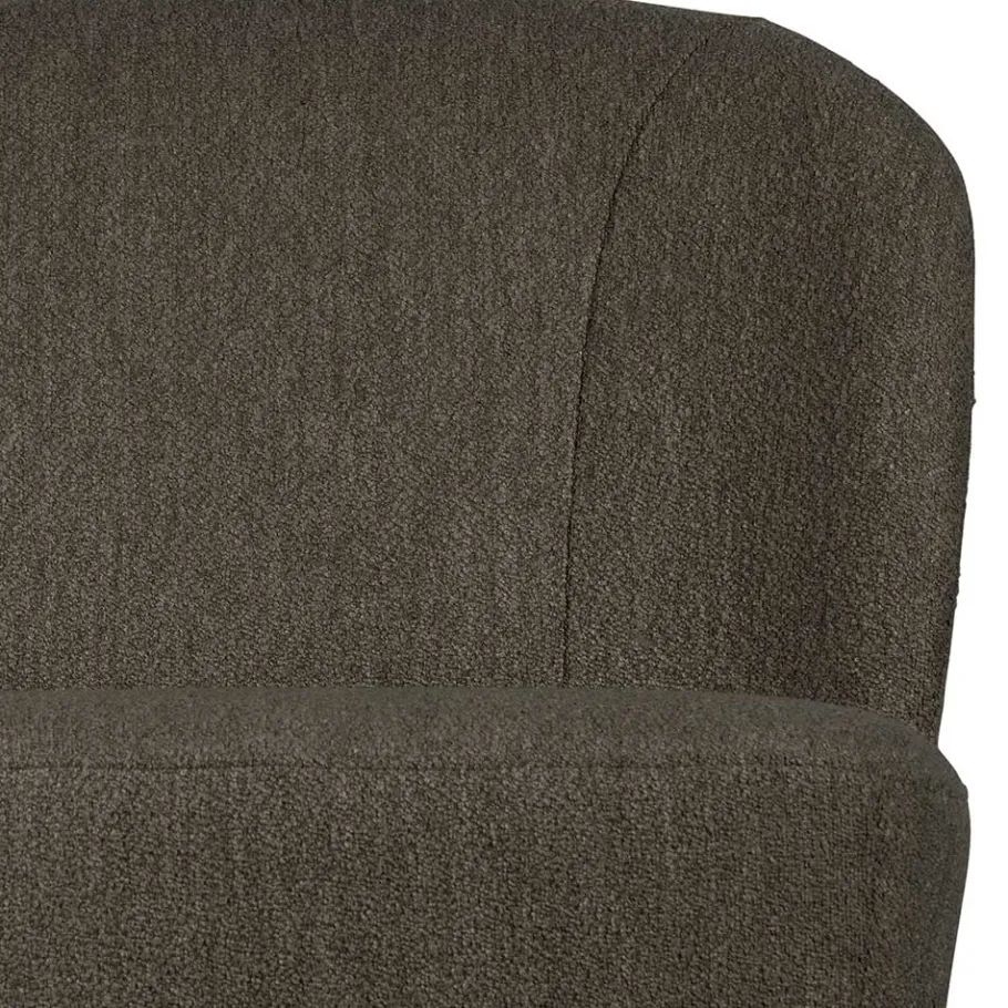 Best Wohnen Boucle Designsessel in Dunkelbraun - Cresp
