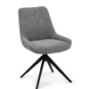 New Wohnen Boucle Drehstuhl in Grau - Usedita (2er Set)