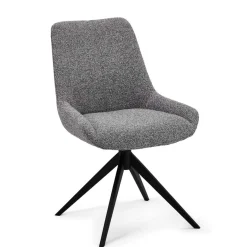 New Wohnen Boucle Drehstuhl in Grau - Usedita (2er Set)