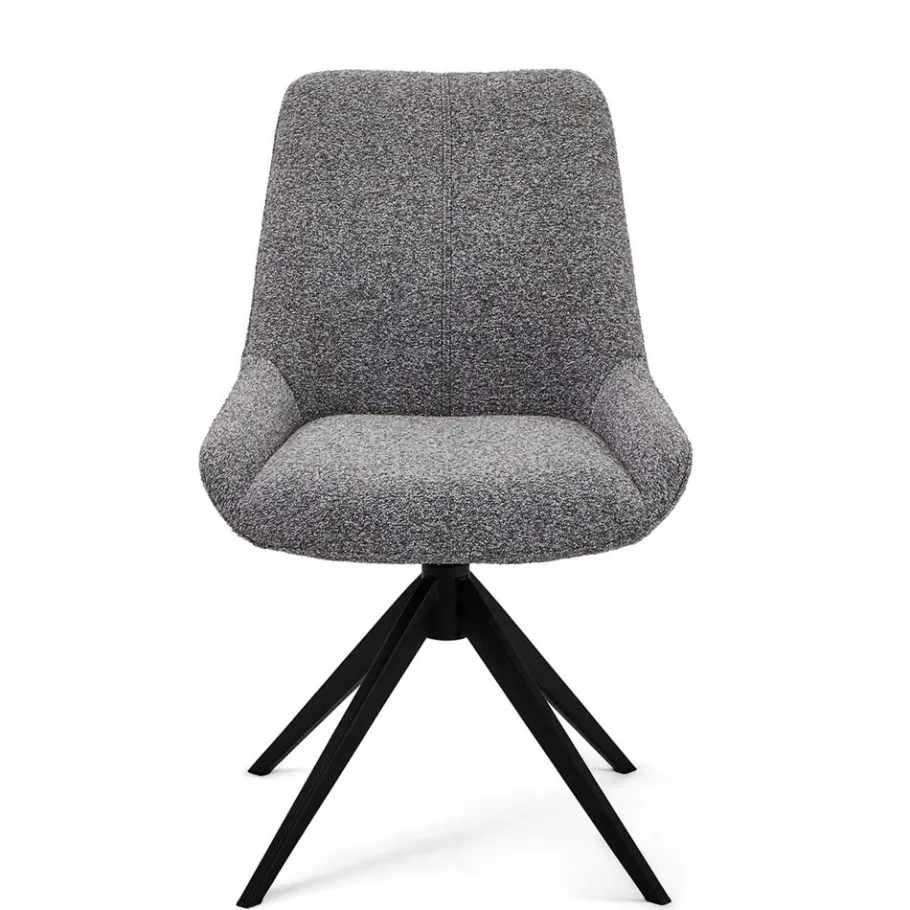 New Wohnen Boucle Drehstuhl in Grau - Usedita (2er Set)