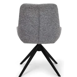 New Wohnen Boucle Drehstuhl in Grau - Usedita (2er Set)