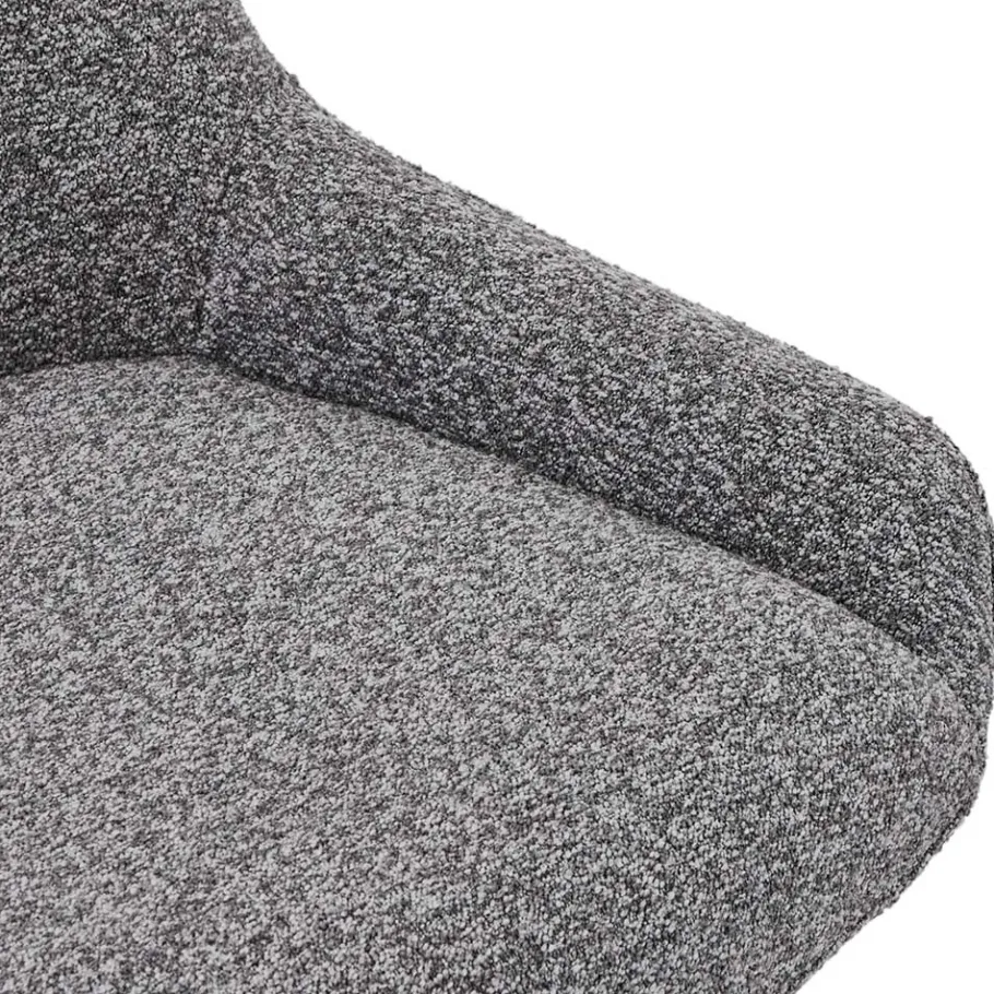 New Wohnen Boucle Drehstuhl in Grau - Usedita (2er Set)