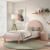 Online Wohnen Boucle Einzelbett in Rosa mit Natur - Skylab
