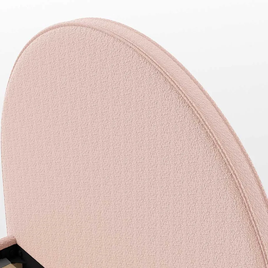Online Wohnen Boucle Einzelbett in Rosa mit Natur - Skylab