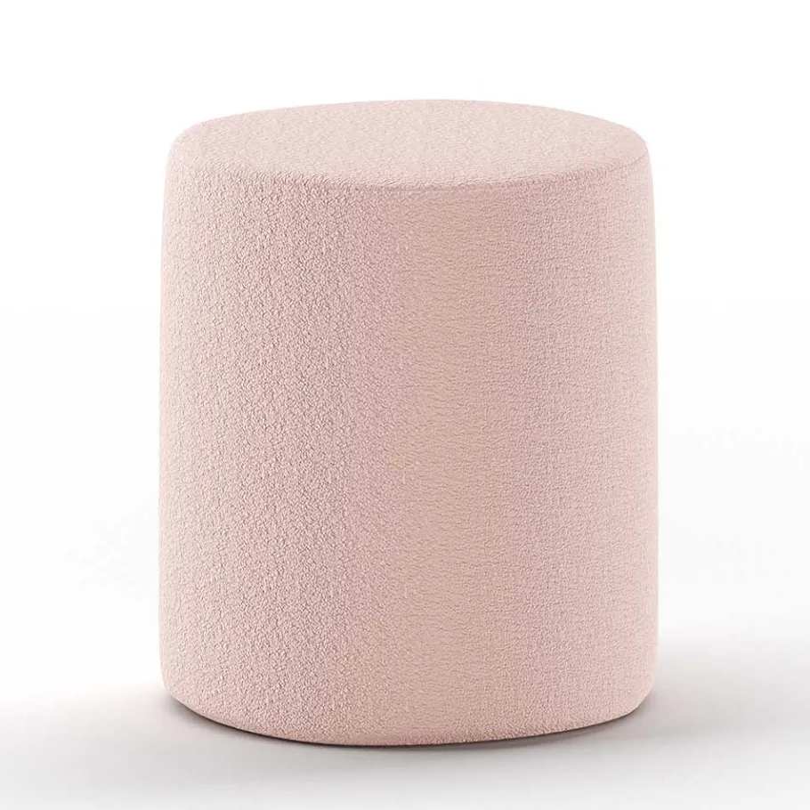 Online Wohnen Boucle Einzelbett in Rosa mit Natur - Skylab
