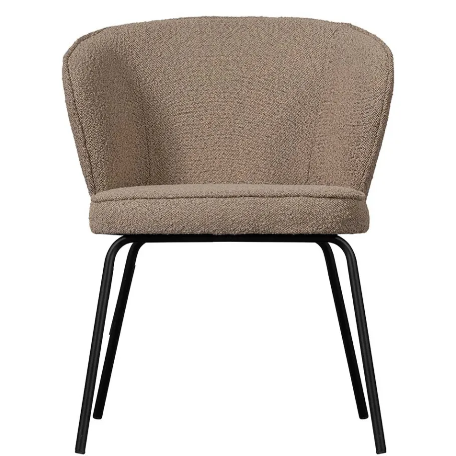 Outlet Wohnen Boucle Esszimmerstühle in Beige - Tiniant (2er Set)