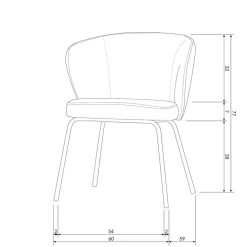 Outlet Wohnen Boucle Esszimmerstühle in Beige - Tiniant (2er Set)