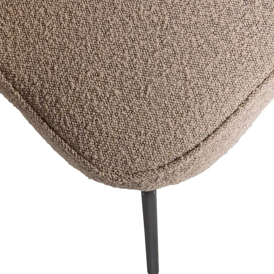 Outlet Wohnen Boucle Esszimmerstühle in Beige - Tiniant (2er Set)