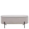 New Wohnen Boucle Polsterbank in Oval mit Stauraum - Buryas