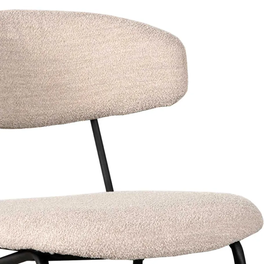 Best Wohnen Boucle Polsterstuhl in Beigegrau - Flair (2er Set)