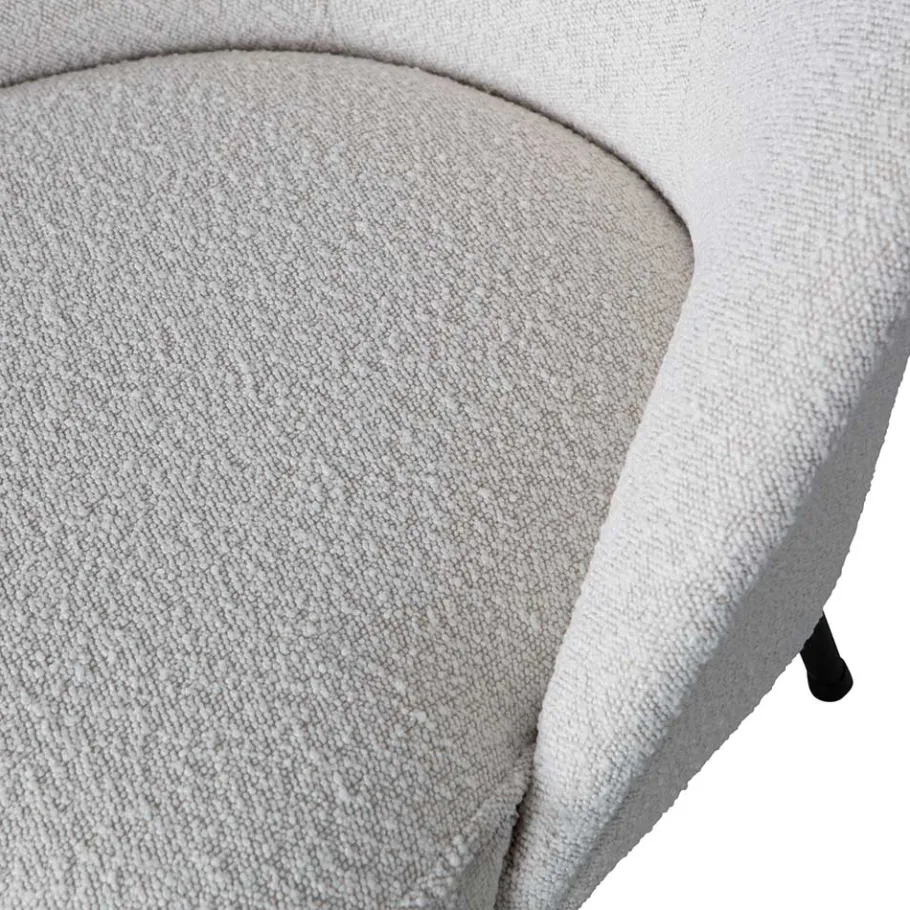 New Wohnen Boucle Sessel in Beigegrau - Jason