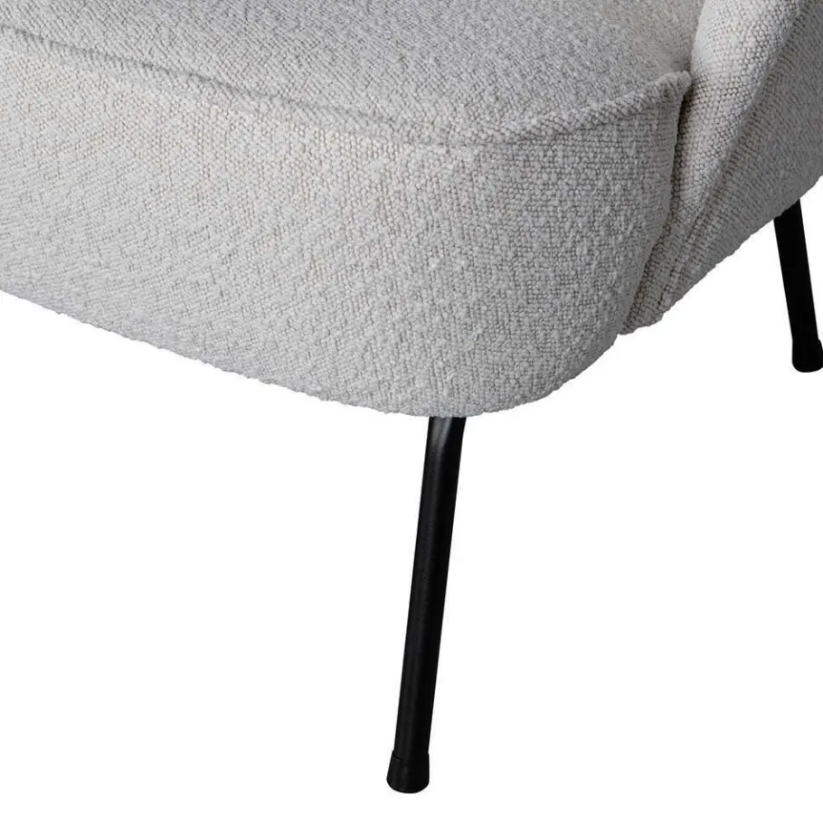 New Wohnen Boucle Sessel in Beigegrau - Jason