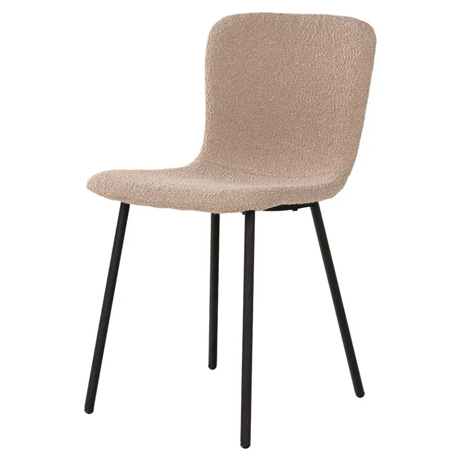 Clearance Wohnen Boucle Stühle in Beige - Menoria (2er Set)