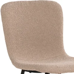 Clearance Wohnen Boucle Stühle in Beige - Menoria (2er Set)