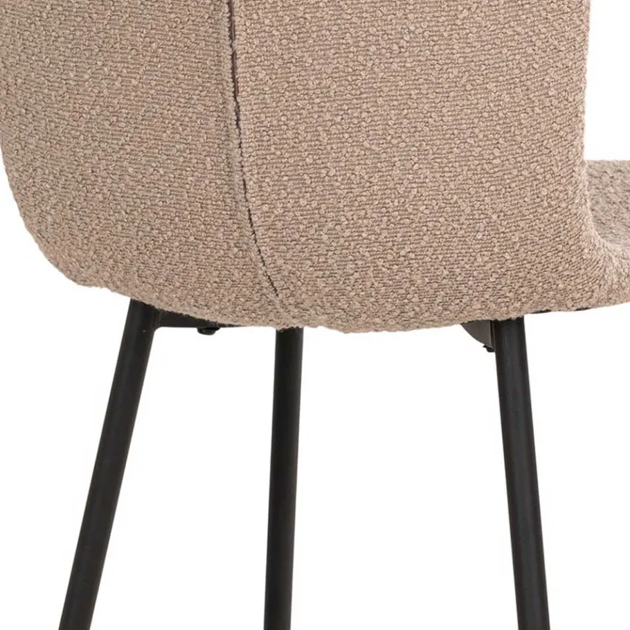 Clearance Wohnen Boucle Stühle in Beige - Menoria (2er Set)