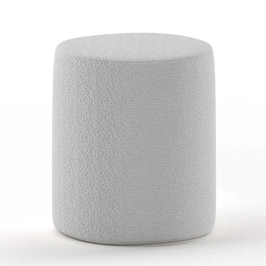 Clearance Wohnen Boucle Stoffbett in Grau und Natur - Skylab
