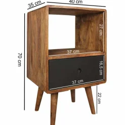 New Wohnen Boxspring Nachtschrank Cospic im Retro Design